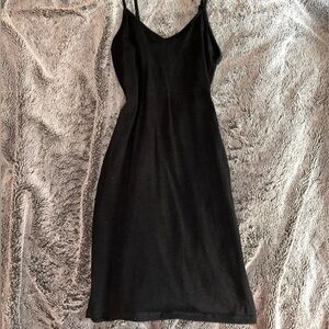 Black bodycon dress with adjustable  straps size xxs